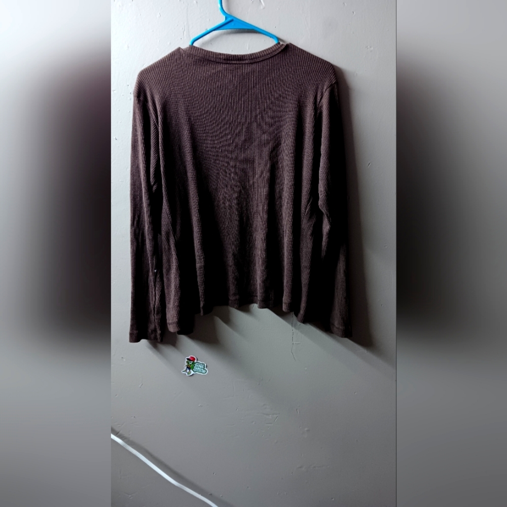 Brown button down xl